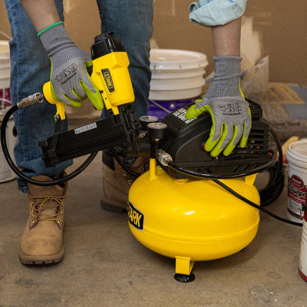 Stark USA 65169 3 Gal. Air Tool Kit with Air Compressor 18 Ga Brad Nailer Straight - MadeInUSA
