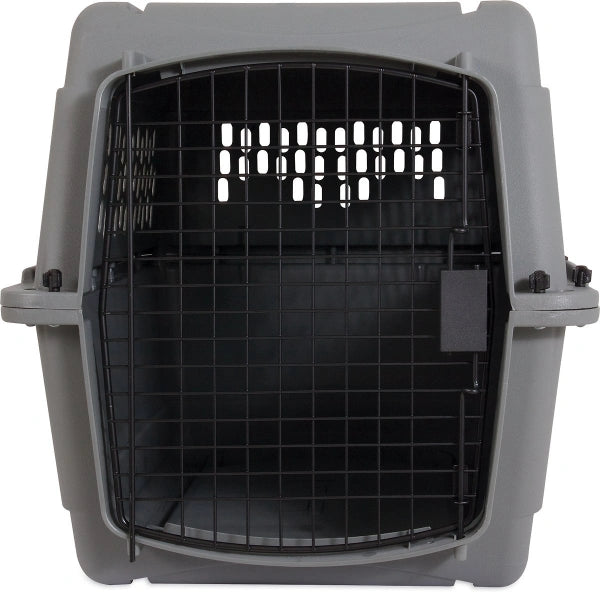 Aspen Pet Traditional Dog Cat Carrier, Light Gray, 28in - MadeInUSA