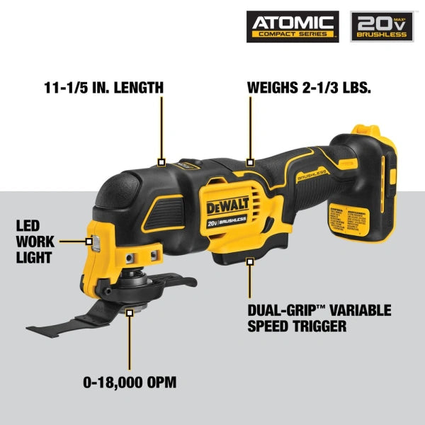 ATOMIC 20V MAX Brushless Cordless 4Tool Combo Kit 2.0 Ah - MadeInUSA