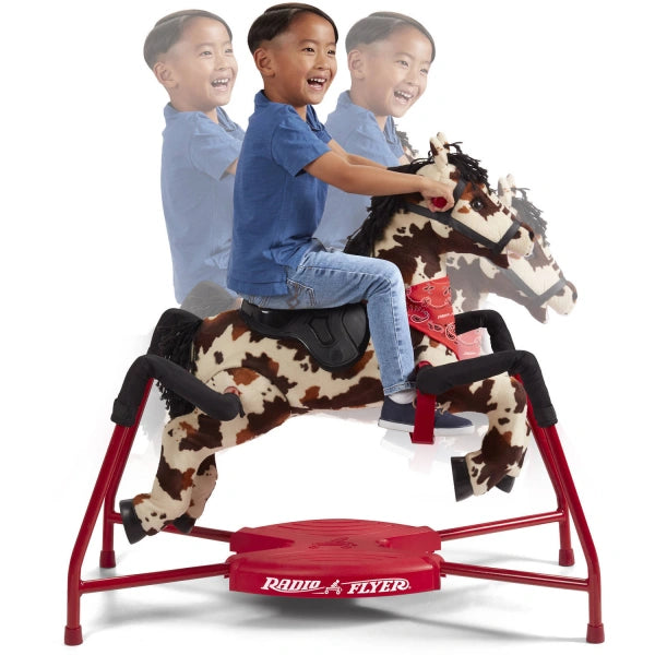 Radio Flyer, Freckles Interactive Spring Horse, Rideon for Kids - MadeInUSA