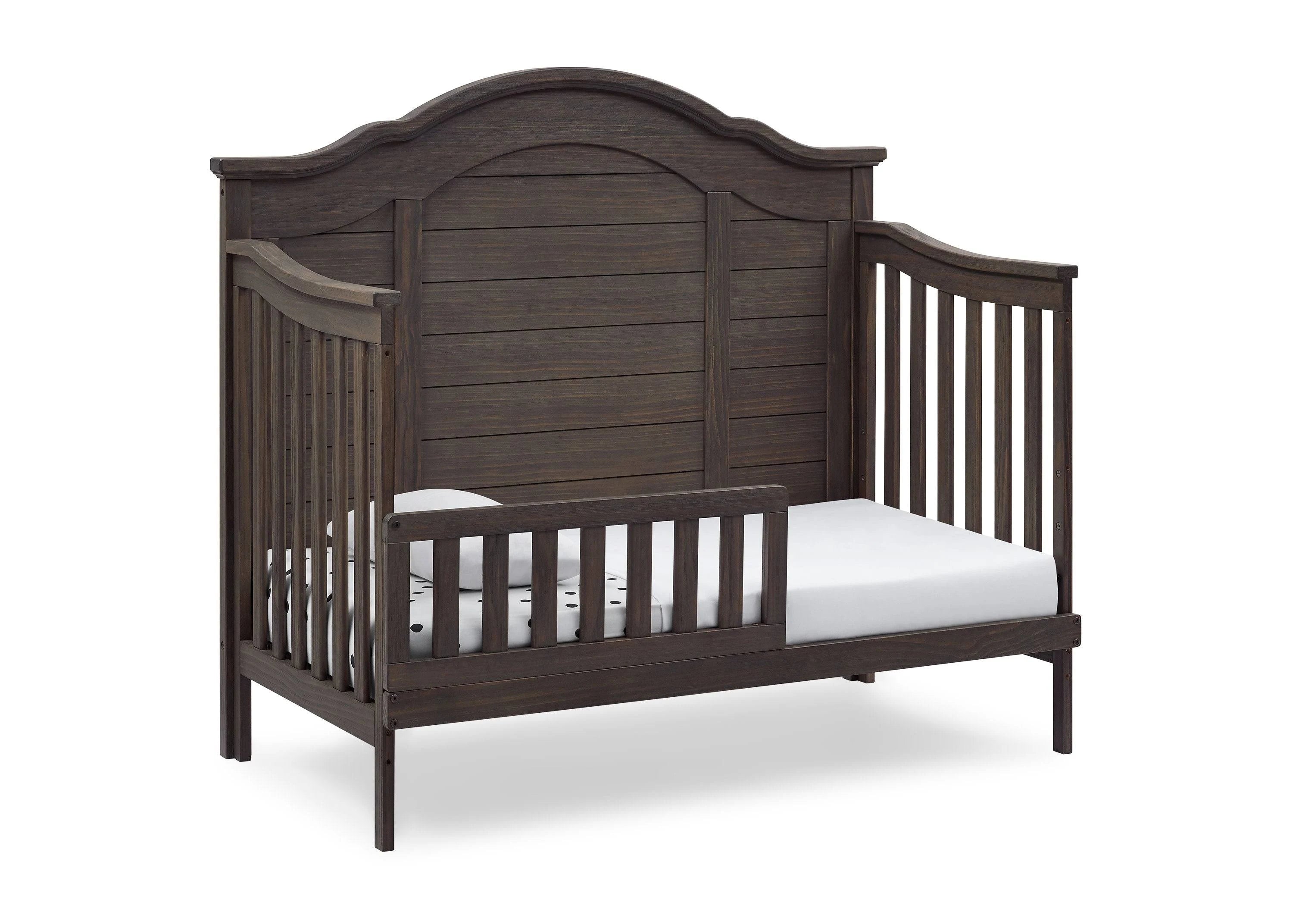 Simmons Kids Asher 6 in 1 Convertible Crib with Toddler Rail - Rustic Acorn - MadeInUSA