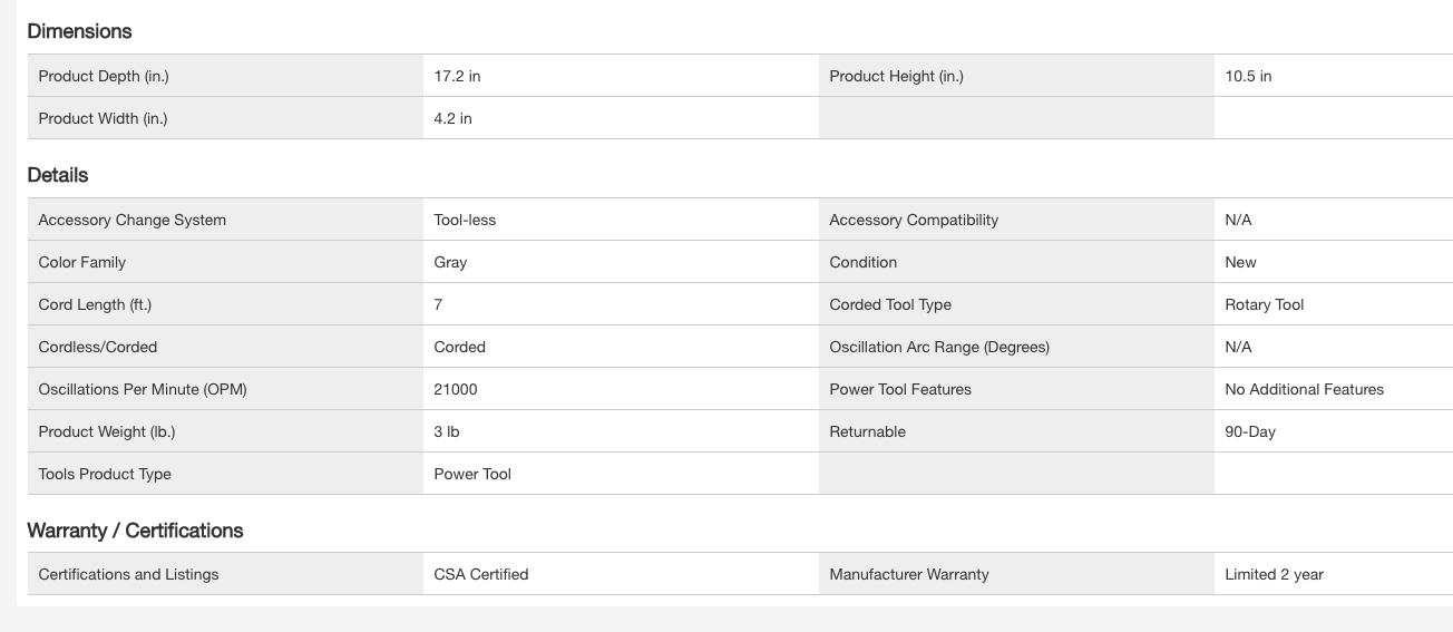 Dremel MultiMax 5Amp Variable Speed Corded Oscillating MultiTool Kit4000 Series - MadeInUSA