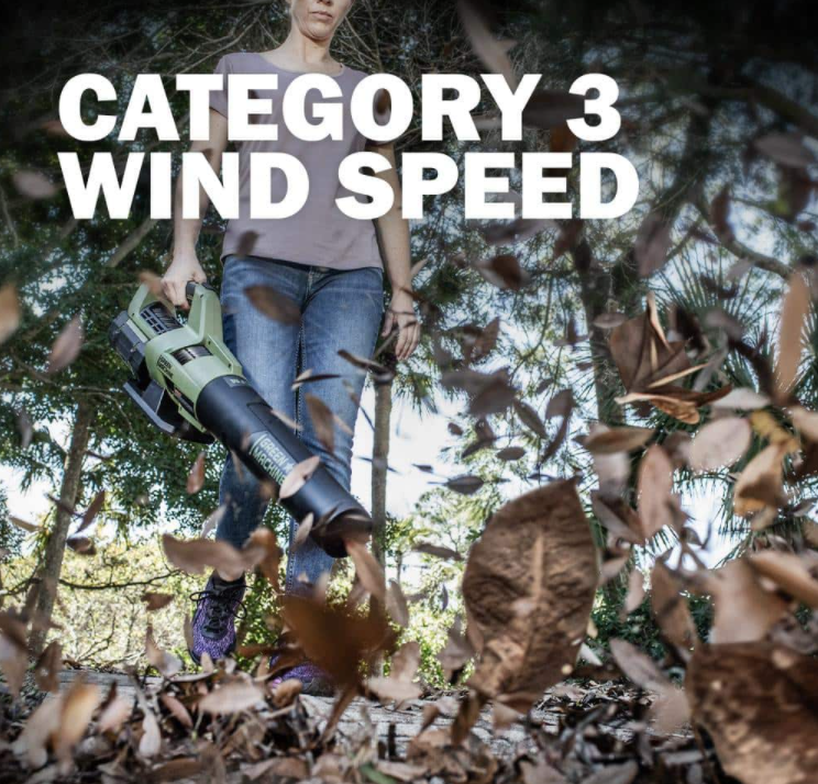 Green Machine 62V Cordless Battery Combo Kit 2Tools,Axial Blower 600 CFM - MadeInUSA