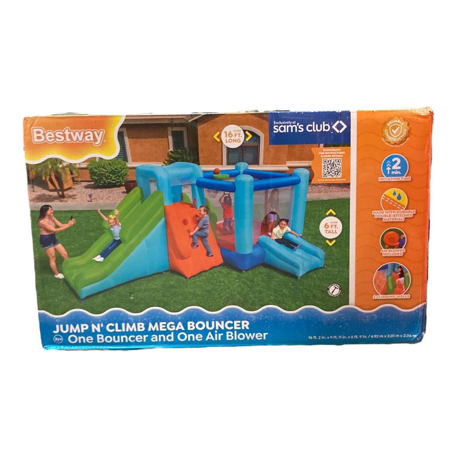 Bestway Jump 'n Climb Kids Inflatable Mega Bounce Park - MadeInUSA