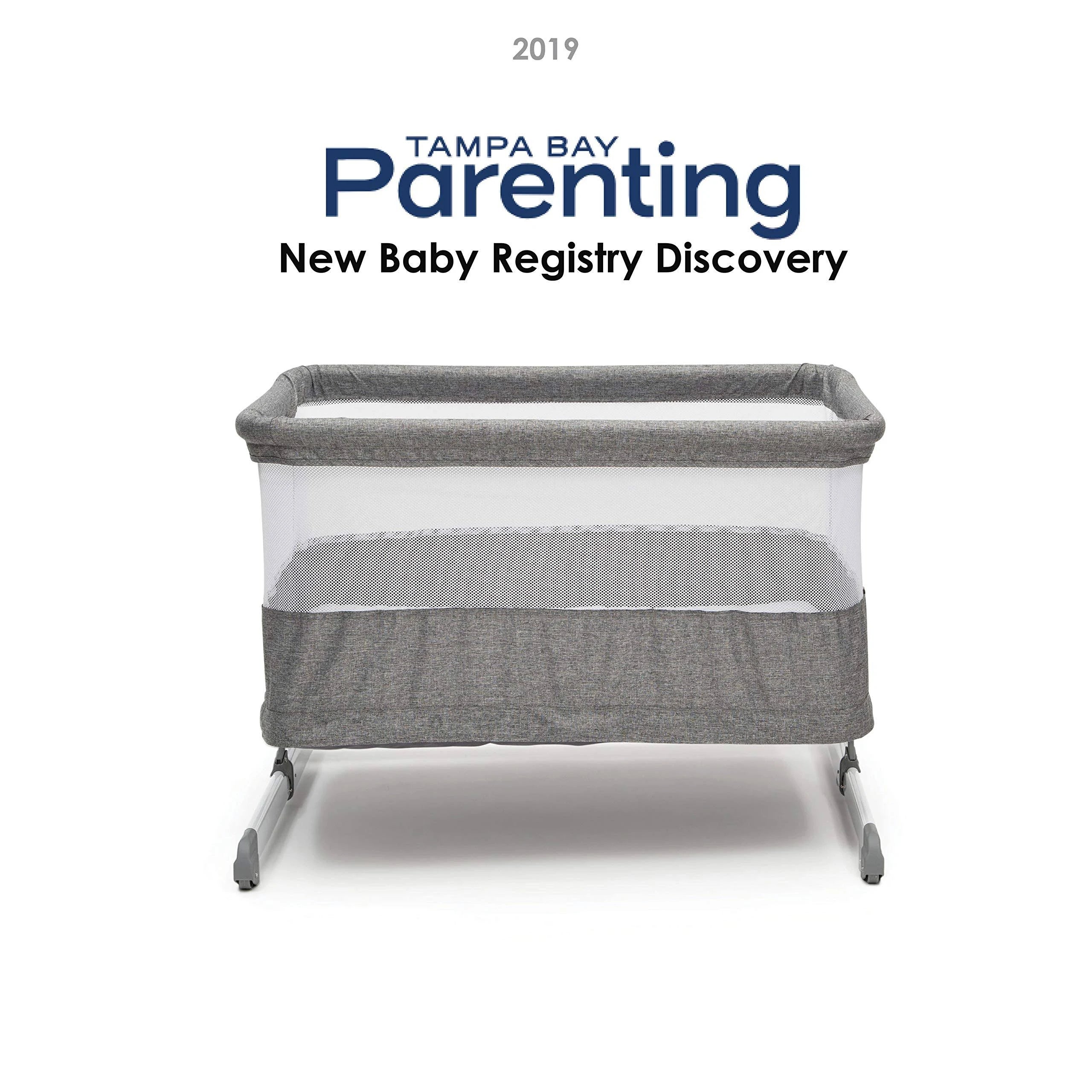 Simmons Kids Room2Grow Newborn Bassinet to Infant Sleeper Grey Tweed - MadeInUSA