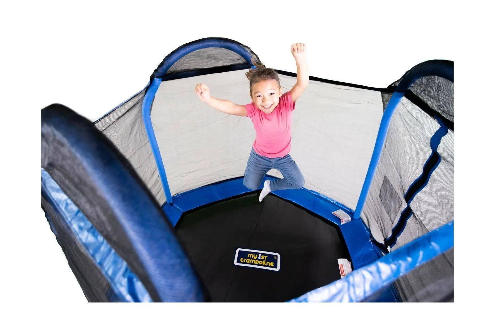 Bounce Pro 7' My First Trampoline Hexagon (Ages 3-10) for Kids - MadeInUSA