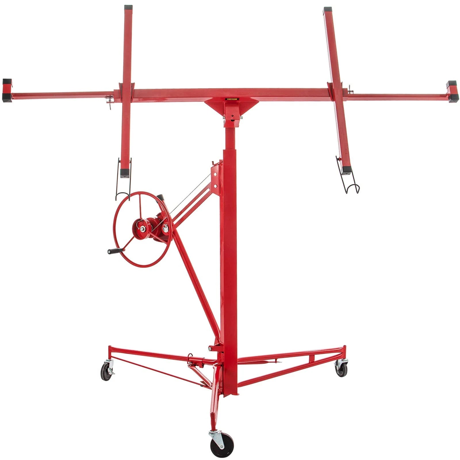 VEVOR Drywall Rolling Lifter Panel 11ft Sheetrock Lift Drywall Lift 150lb Weight Capacity Panel Hoist Jack Tool Steel Material SGBSJJHSB11FTXATNV0 - MadeInUSA