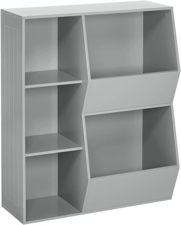 RiverRidge Gray Composite Kids Bookcase 30.13in W x 36.69in H x 13.75in D - MadeInUSA
