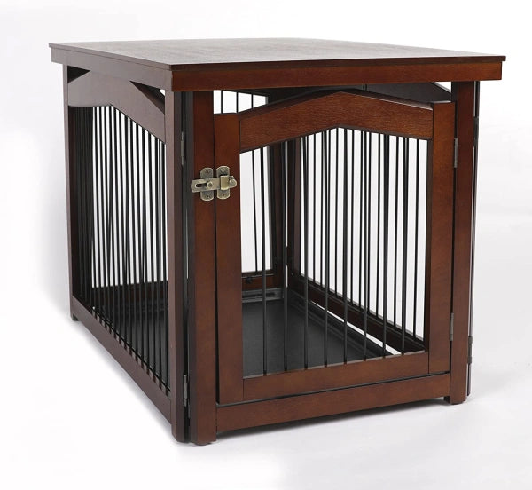 Merry Pet 2in1 Configurable Pet Crate and Gate, Brown, Large - MadeInUSA