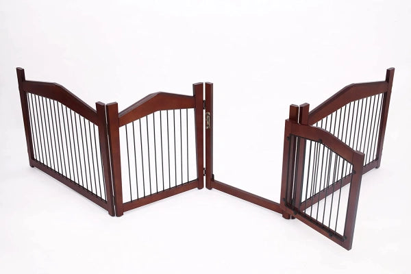 Merry Pet 2in1 Configurable Pet Crate and Gate, Brown, Large - MadeInUSA