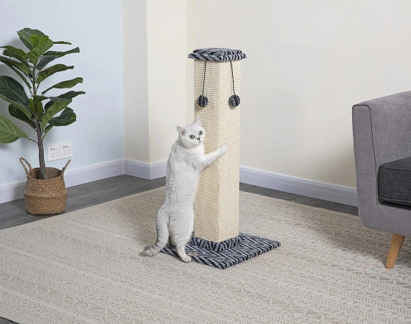 Go Pet Club 35in Cat Scratching Post Gray - MadeInUSA