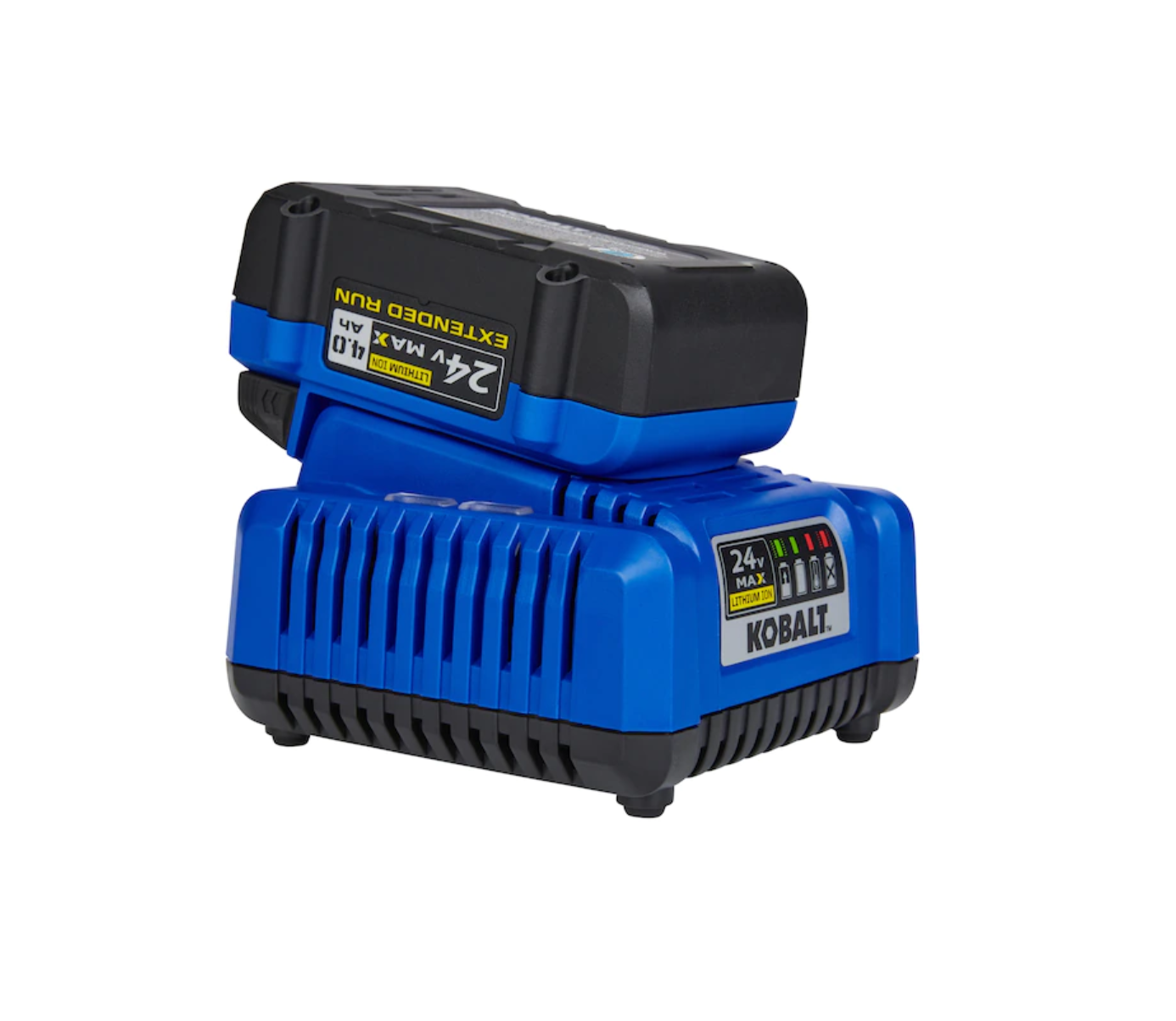 Kobalt KLC 4024A03 4Tool 24Volt Max Brushless Power Tool Combo Kit with Soft Case 1Battery Included and Charger Included - MadeInUSA