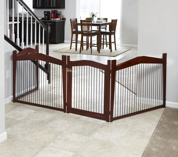 Merry Pet 2in1 Configurable Pet Crate and Gate, Brown, Large - MadeInUSA
