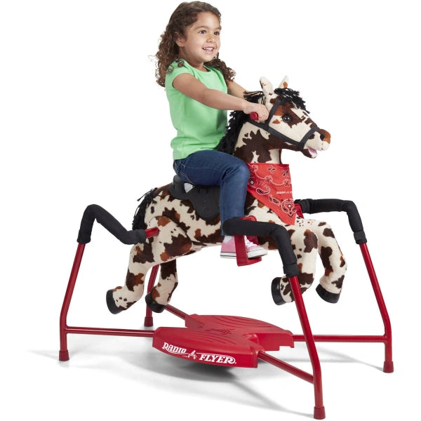 Radio Flyer, Freckles Interactive Spring Horse, Rideon for Kids - MadeInUSA