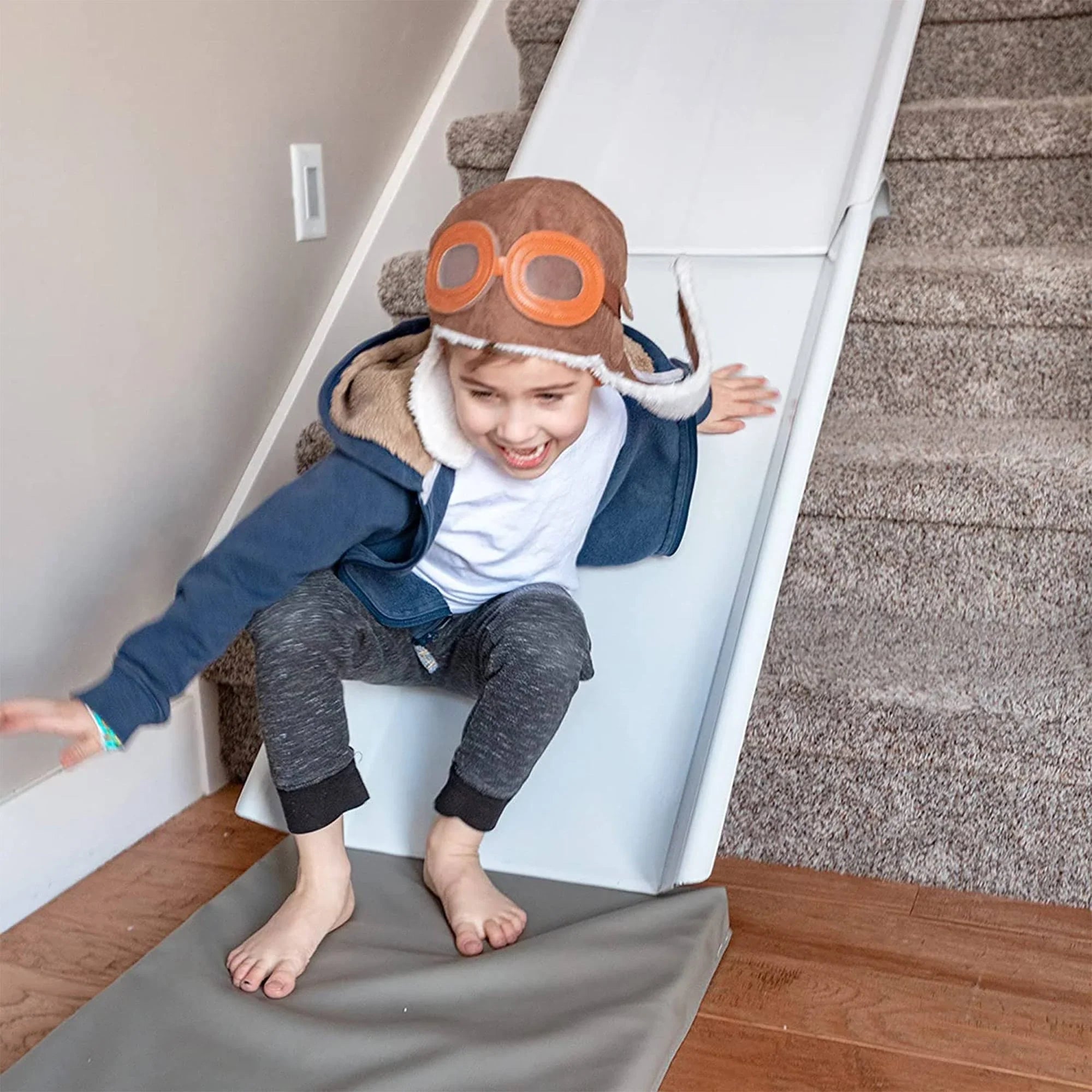Stairslide Original Stair Mounted Kids Indoor Slide for 9 to 12 Stairs (8 Pack) - MadeInUSA