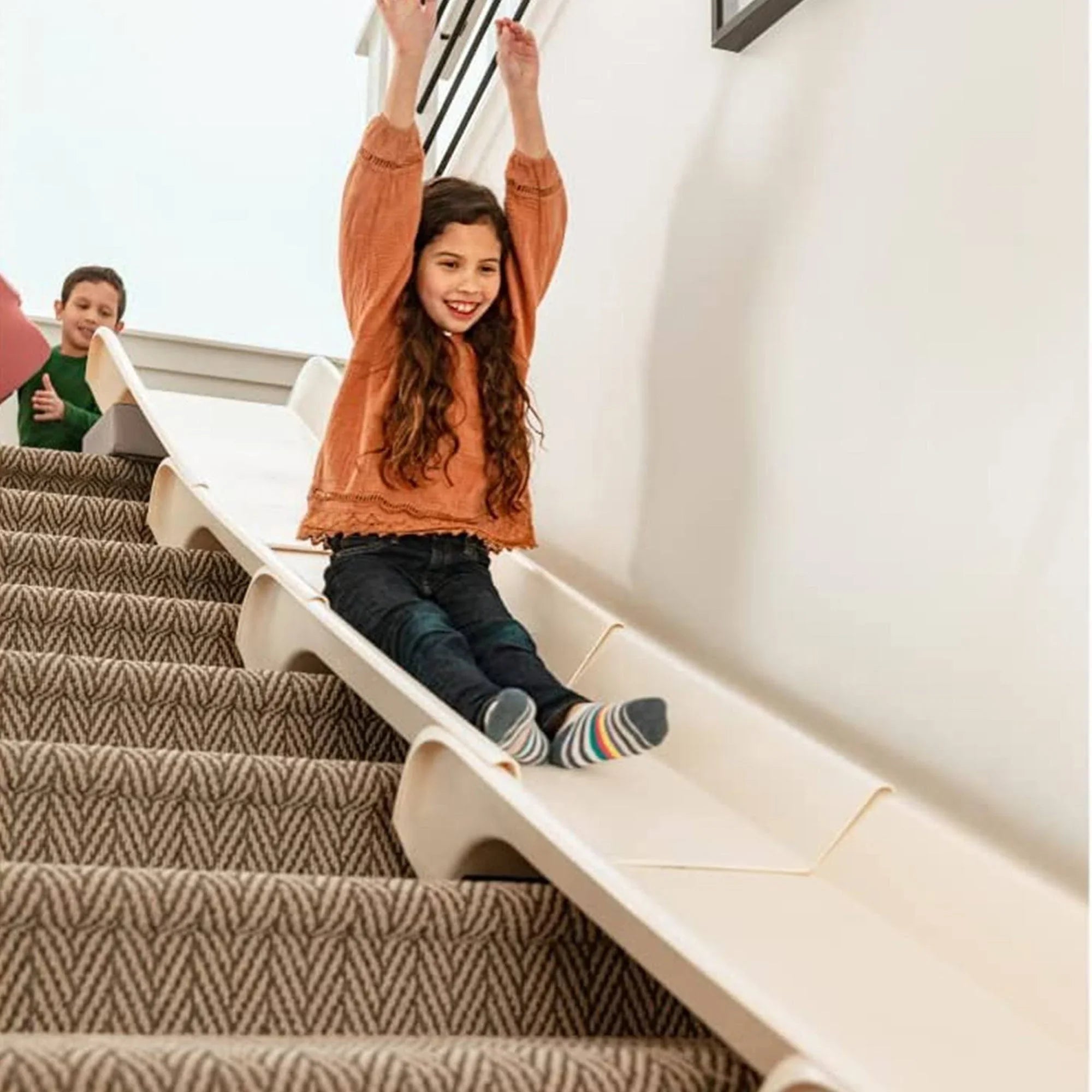 Stairslide Original Stair Mounted Kids Indoor Slide for 9 to 12 Stairs (8 Pack) - MadeInUSA