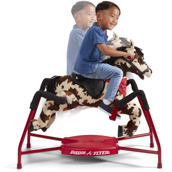 Radio Flyer, Freckles Interactive Spring Horse, Rideon for Kids - MadeInUSA
