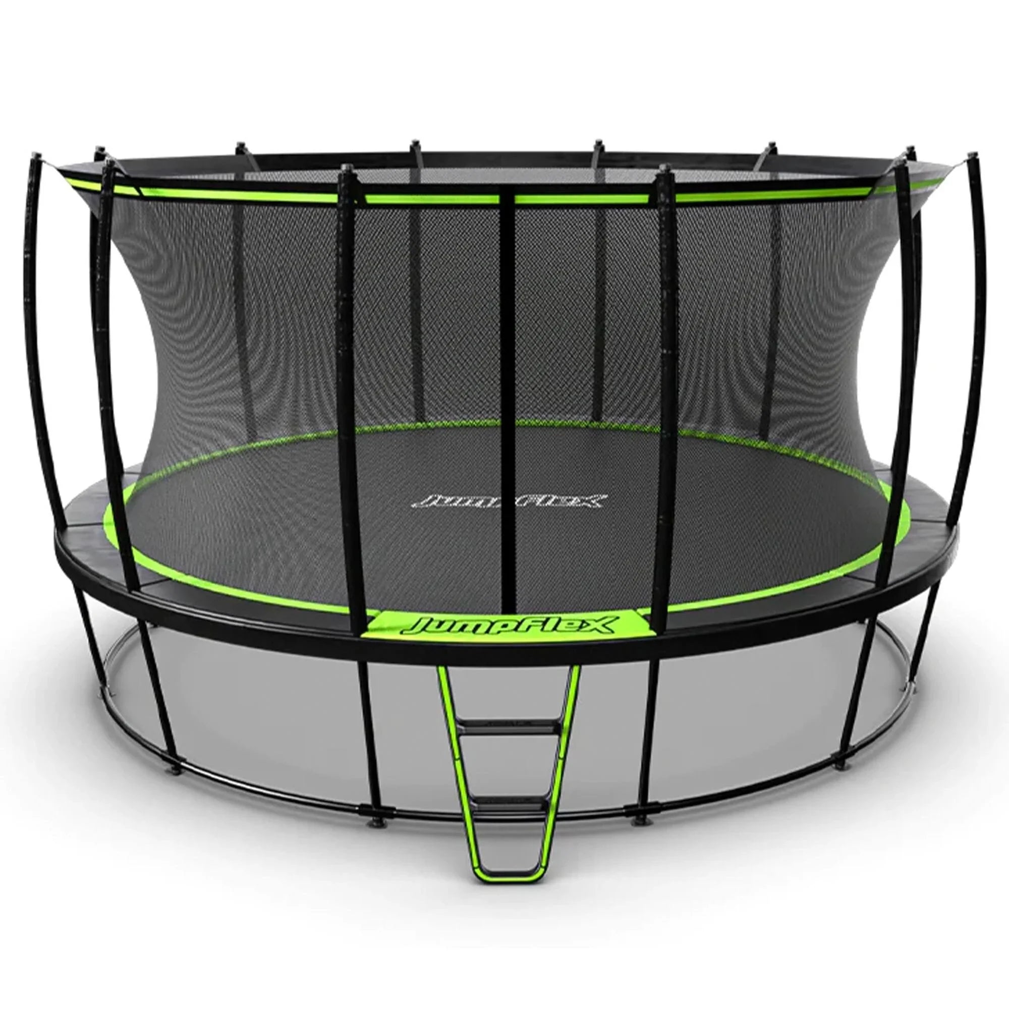 Jumpflex Hero 15' Trampoline for Kids Outdoor Play Equipment with Net & Ladder - MadeInUSA