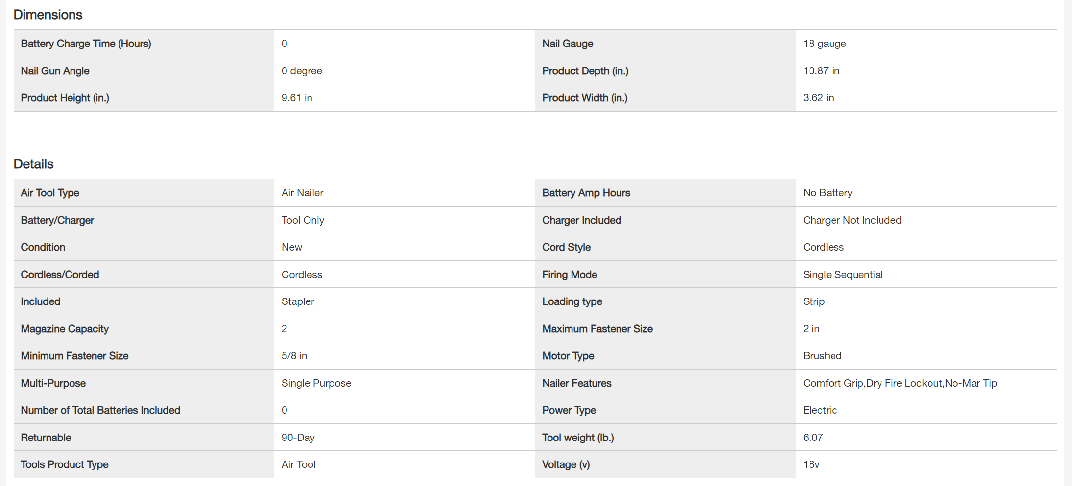 RYOBI P320P318 ONE 18V Cordless 2Tool Combo Kit with 18Gauge Brad Nailer and 23Gauge 138 in. Headless Pin Nailer Tools Only - MadeInUSA