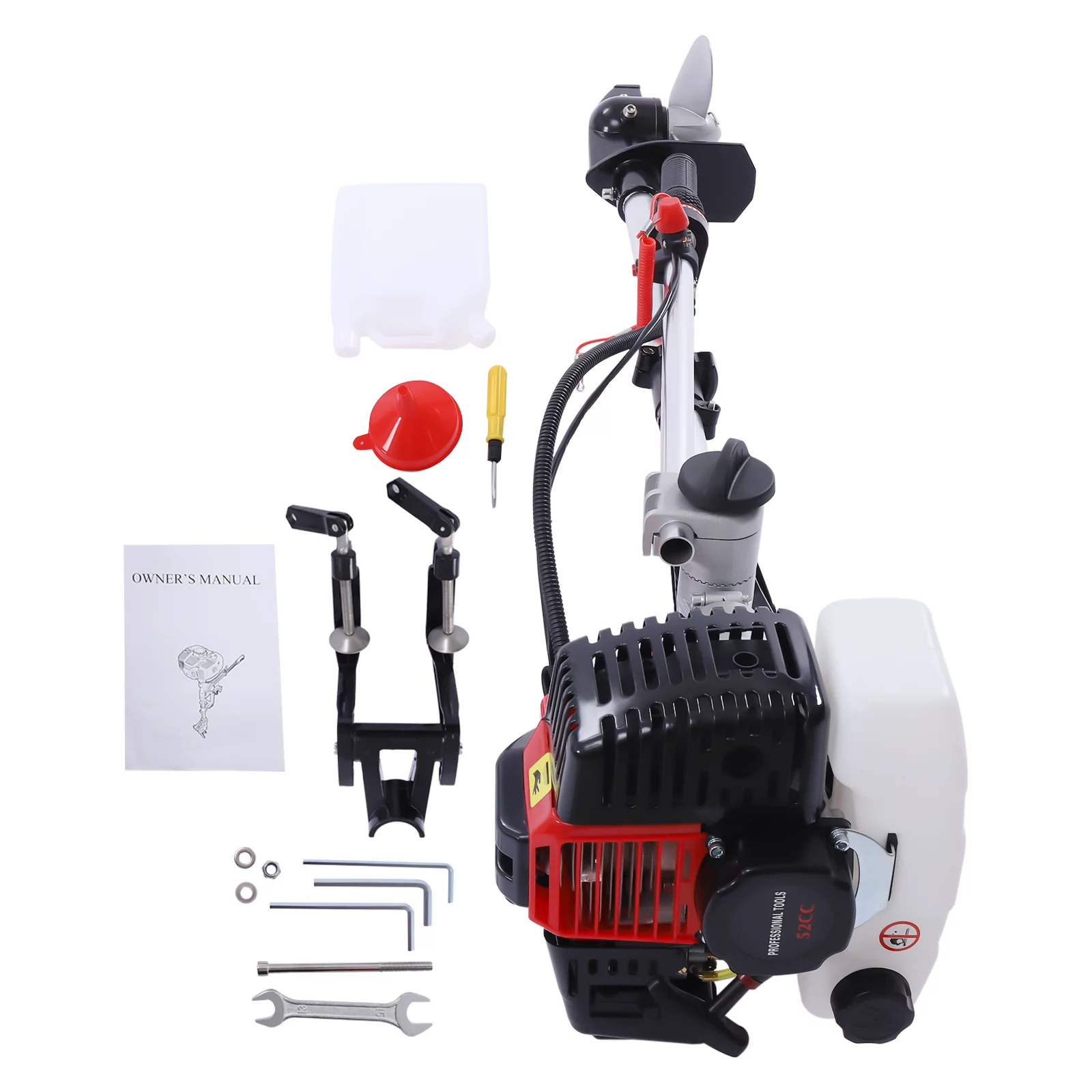 Miumaeov Outboard Boat Engine Motor 2-Stroke HP, 1.7KW Marine Boat Motor 52CC and Manual Pull Start for Inflatable Fishing Boats Yachts Water Sport Tools - MadeInUSA