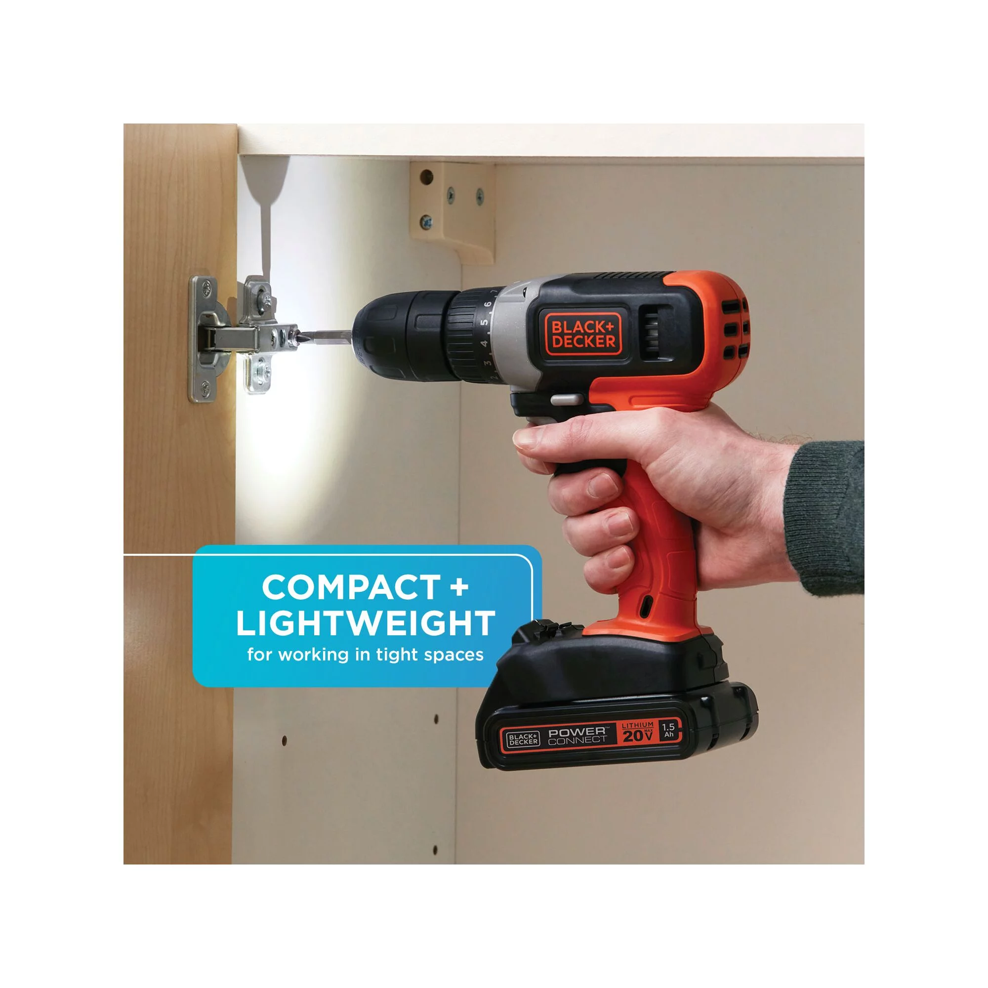 Black & Decker 20 Volt 4-Tool Kit with Drill, Circular Saw, Reciprocating Saw, and Work Light, BD4KITCD7CSRSL - MadeInUSA