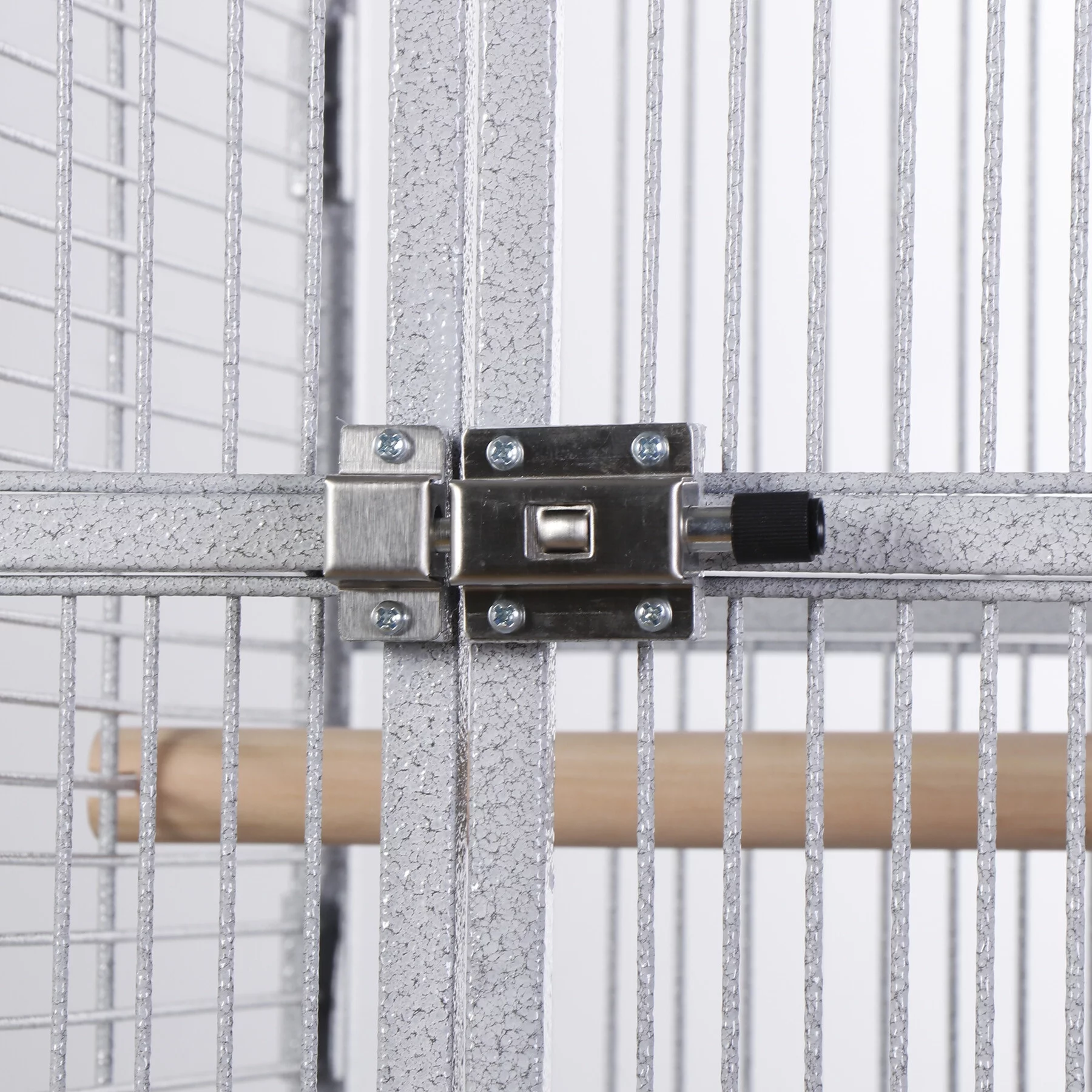 ZENY 61 Large Bird Cage with Rolling Stand for Parrot Cockatoo Pet House Wrought Iron Birdcage, White - MadeInUSA