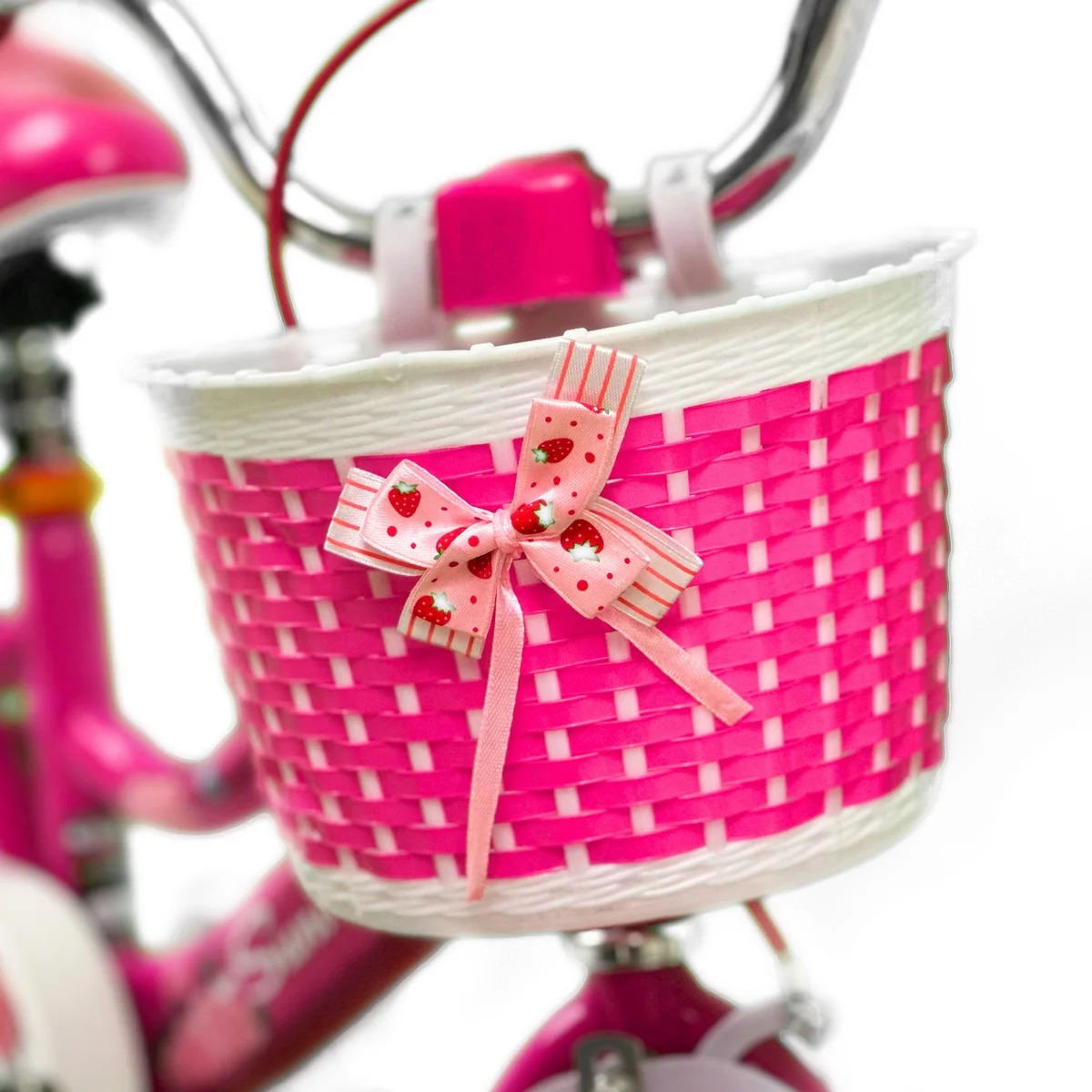 SUNLOVERR Pink Dreams Girls Bike for Toddlers and Kids Ages 4-6 Years Old, 14 Inch Kids Bike with Training Wheels & Basket - MadeInUSA