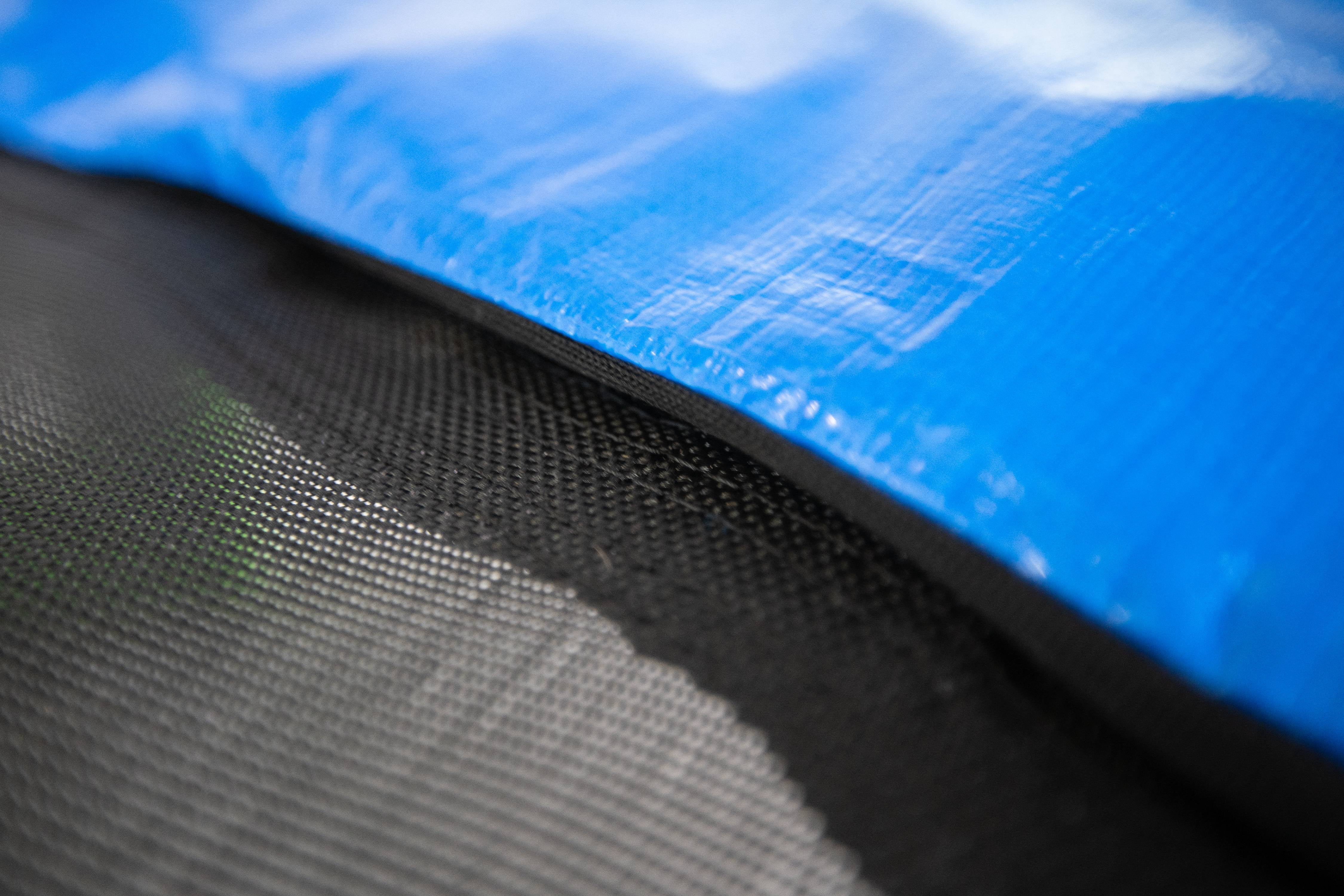 Bounce Pro 7-Foot My First Trampoline Hexagon (Ages 3-10) for Kids, Blue/Green - MadeInUSA