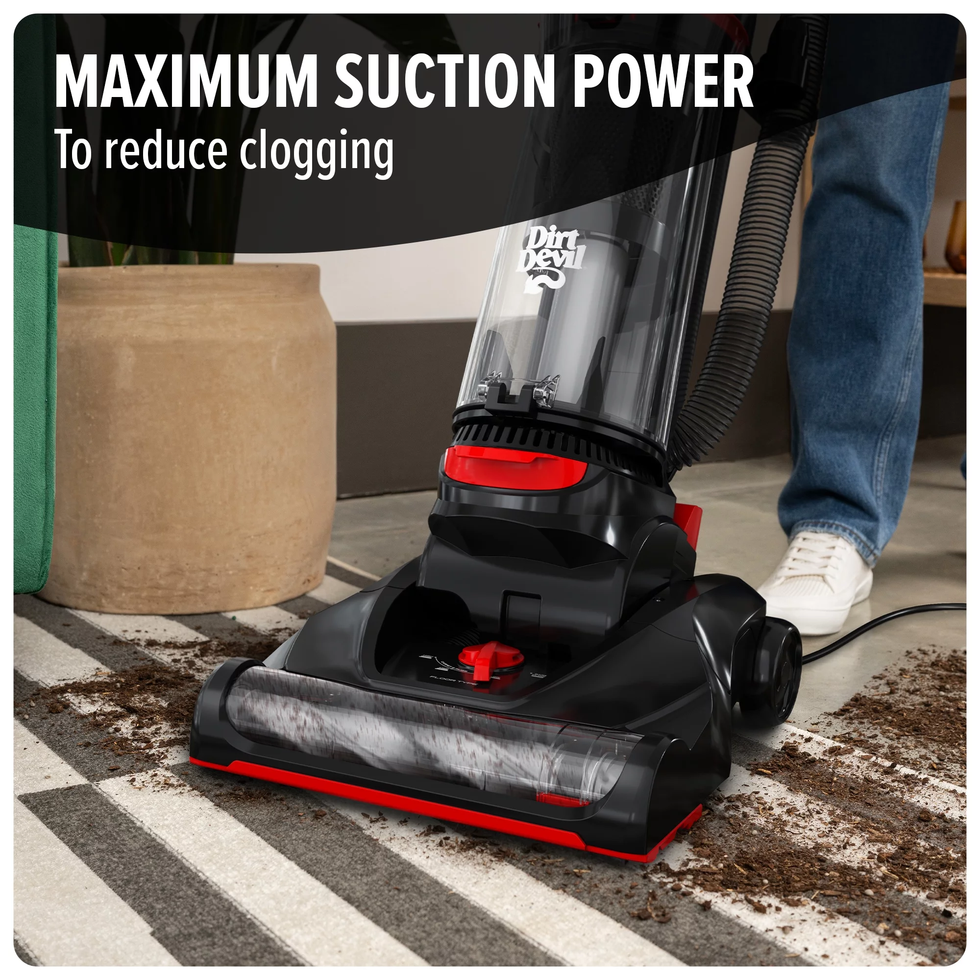 Dirt Devil Multi-Surface Total Pet Bagless Upright Vacuum Cleaner, UD76410V, New - MadeInUSA