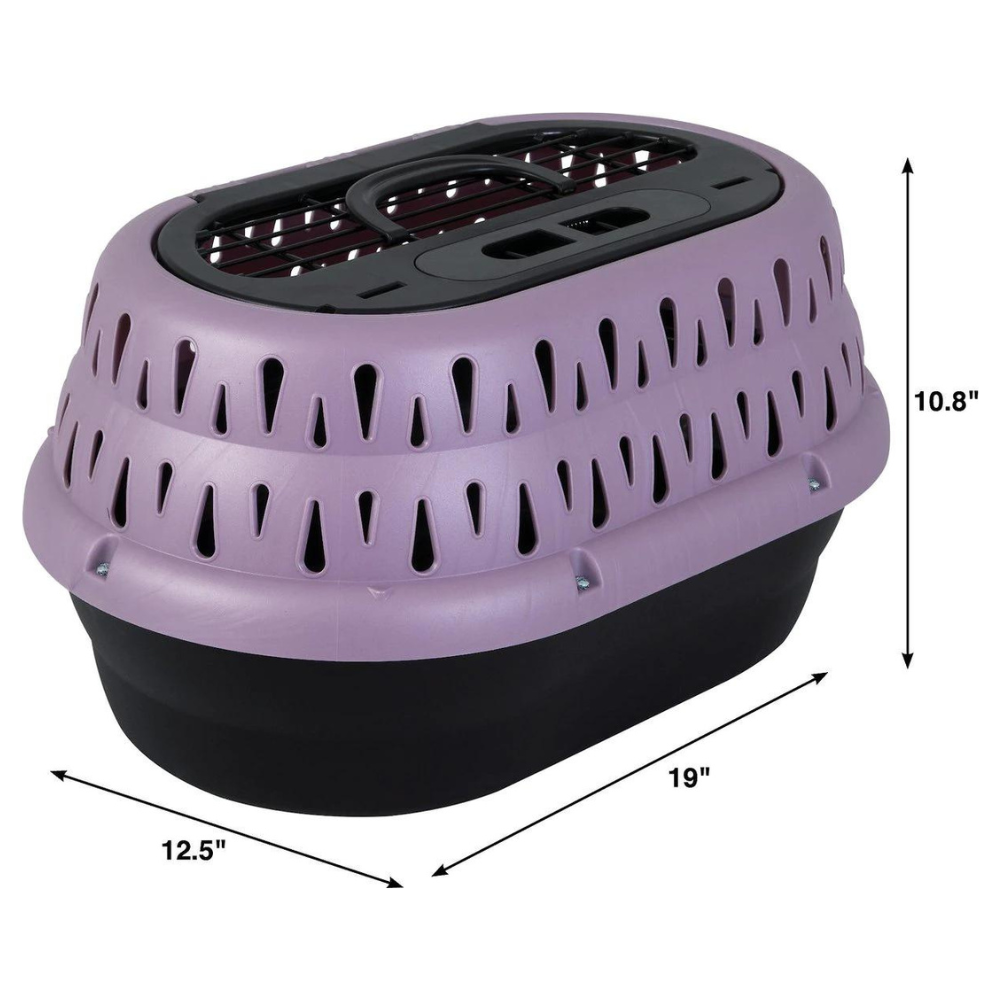 Petmate Top Load Cat Kennel, Pearl Bubble Grape/Black