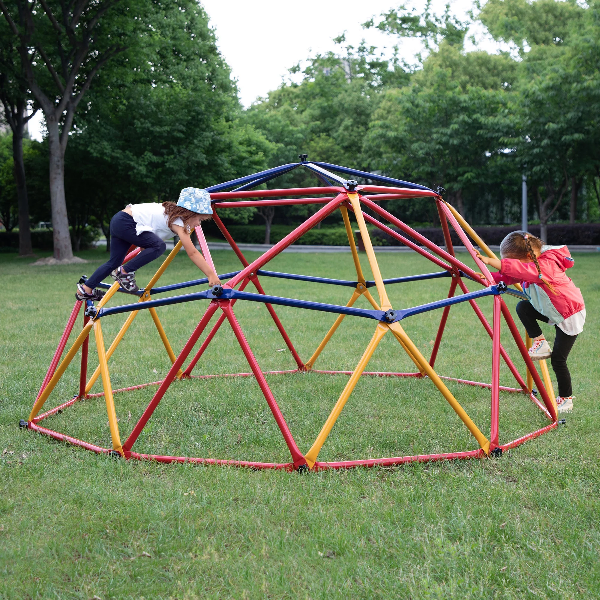 CIPACHO Outdoor Geometric Dome Climber, Playground Climbers Equipment Suitable for 1-6 Kids Climbing Frame - MadeInUSA