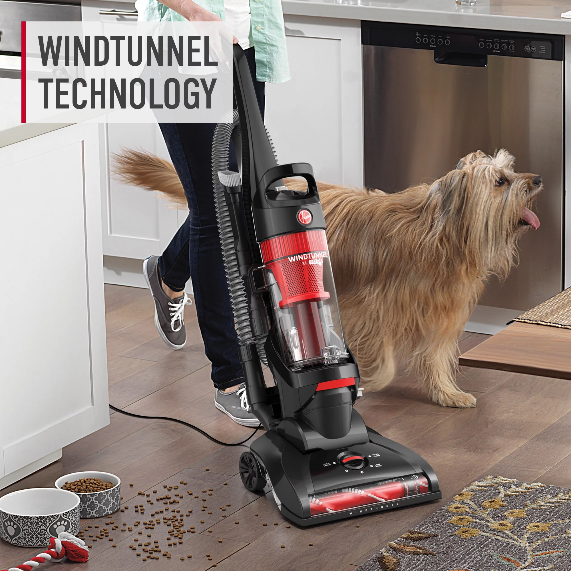 Hoover Wind Tunnel XL Pet Bagless Upright Vacuum, UH71107, New - MadeInUSA