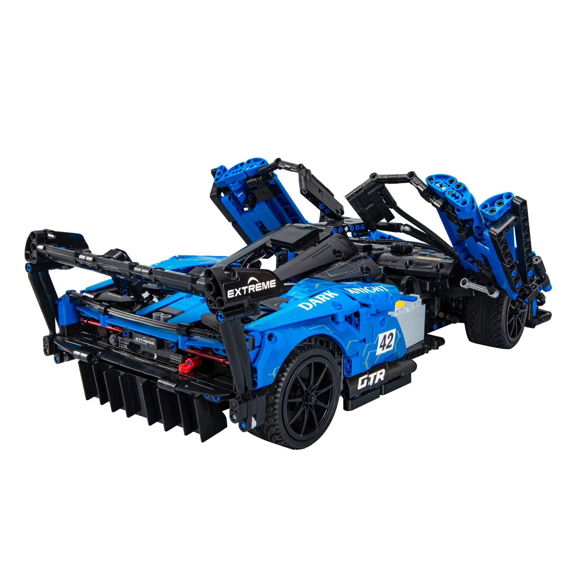 CaDA® Speed Series Model Car Building Set C63003W Blue Knight (2088 Pieces) Can Be Converted into a RC Car for Kids - MadeInUSA