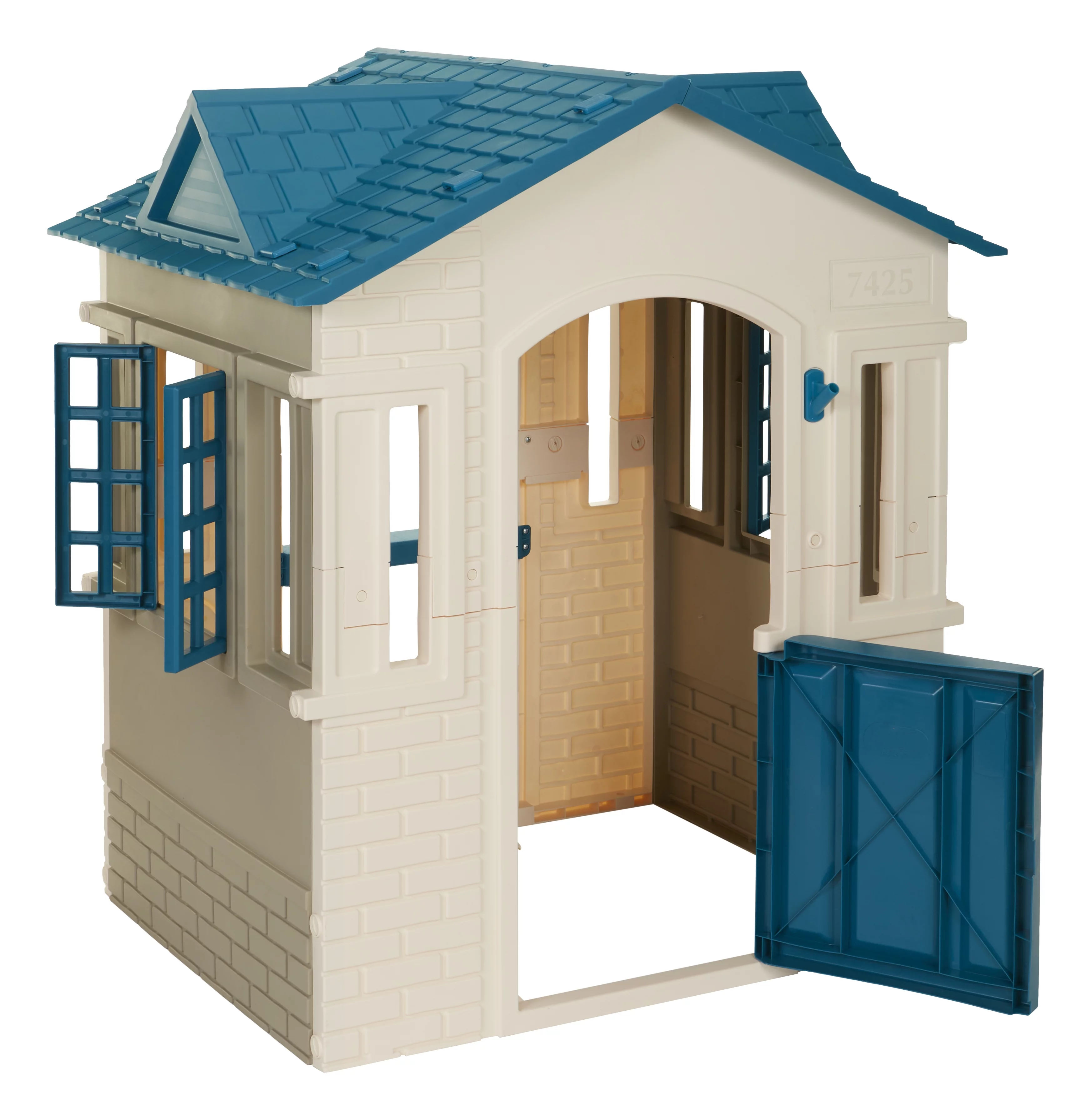 Little Tikes Cape Cottage Pretend Playhouse for Kids, Indoor Outdoor, with Working Door and Windows, for Toddlers Ages 2+ Years, Blue - MadeInUSA