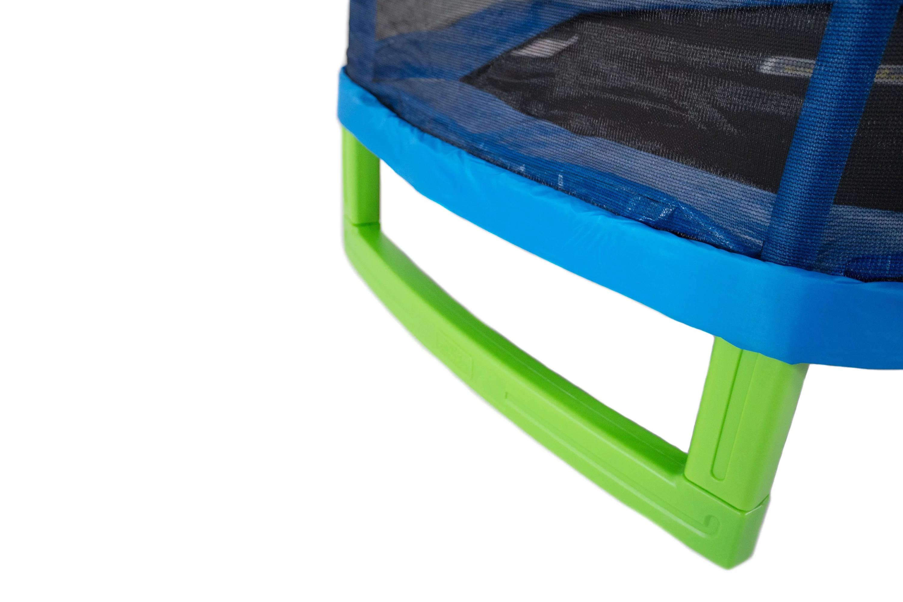 Bounce Pro 7-Foot My First Trampoline Hexagon (Ages 3-10) for Kids, Blue/Green - MadeInUSA