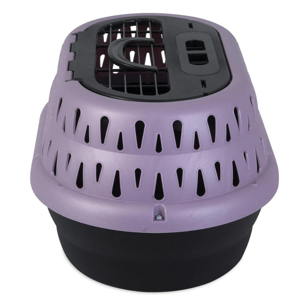 Petmate Top Load Cat Kennel, Pearl Bubble Grape/Black