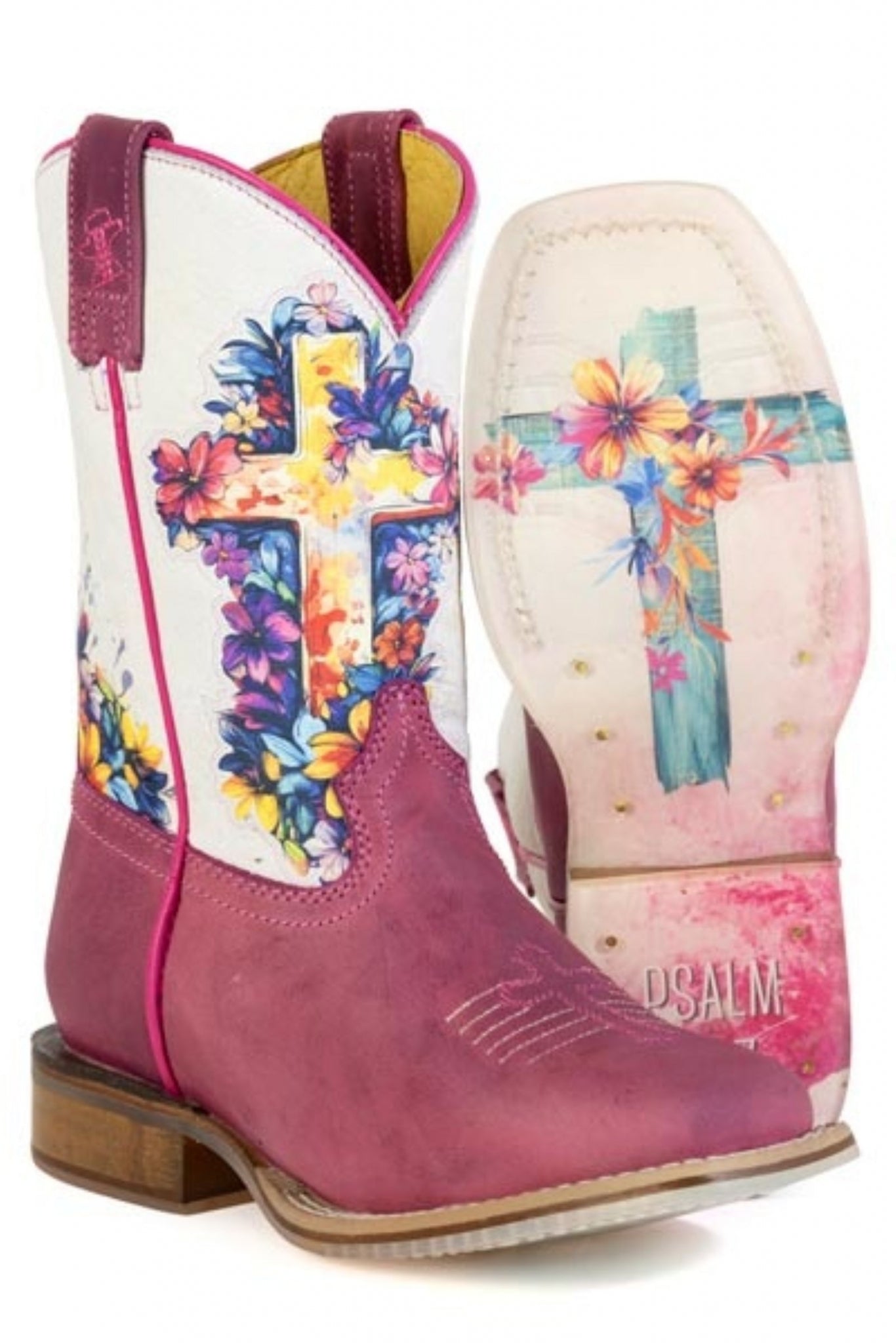 Tin Haul Little Kids Love Jesus Square Toe Boots