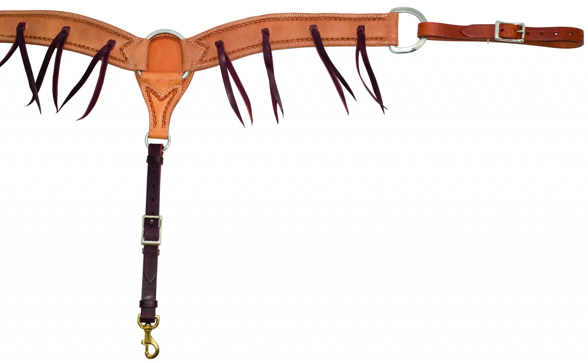 Wildfire Saddlery Leather Rough Out Breast Collar With Latigo Strings