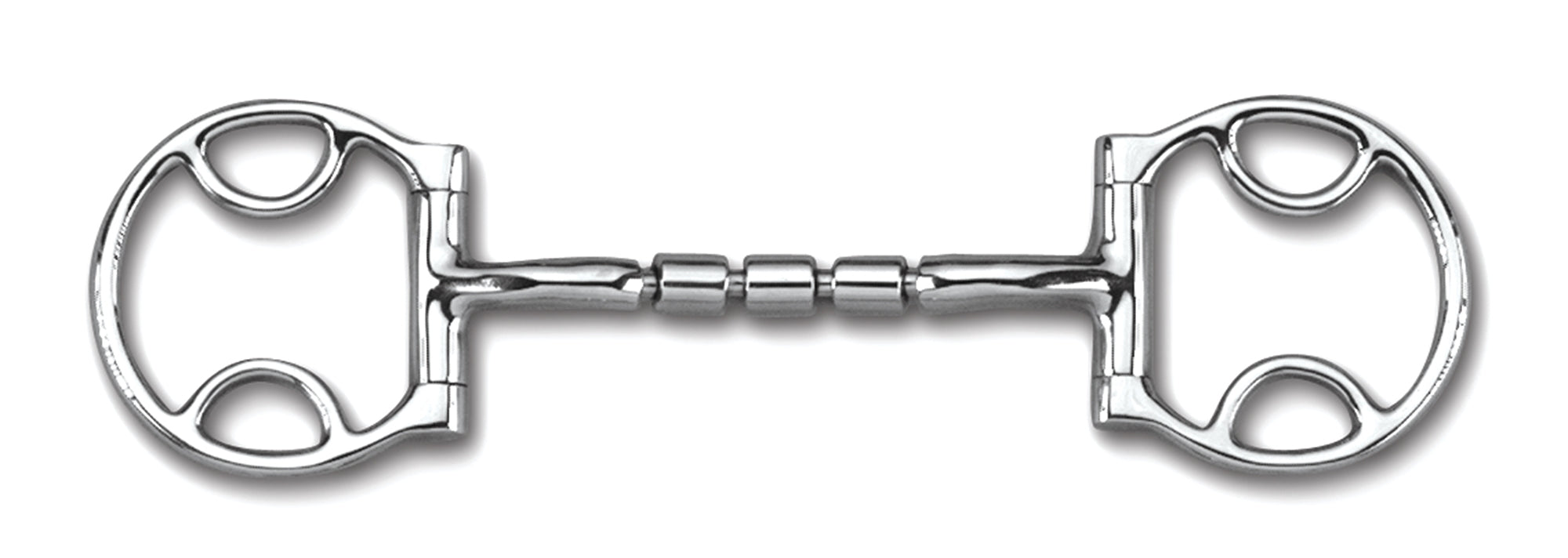 Myler Level 2 Western Dee Sweet Iron Mullen Triple Barrel Bit with Hooks