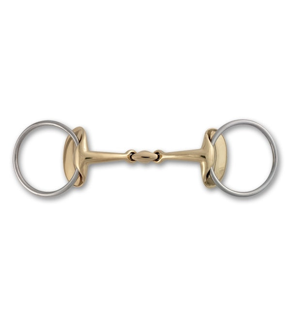 Stubben Steeltec Golden Wings Double Joint Snaffle Bit