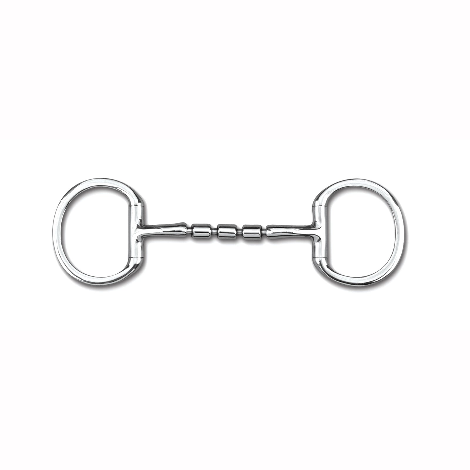 Myler Level 2 Stainless Steel Mullen Triple Barrel Eggbutt Bit with o Hooks