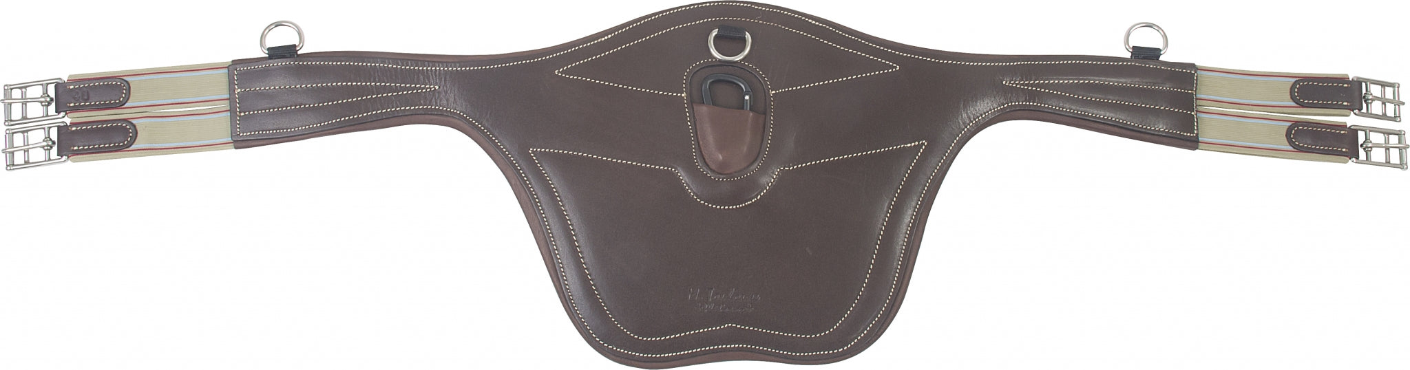 M. Toulouse Platinum Belly Guard Jumper Girth-Padded Leather