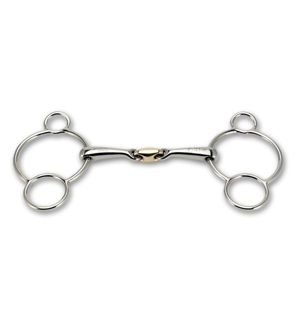 Stubben 3 Ring Gag Bit with Sweet Copper Link