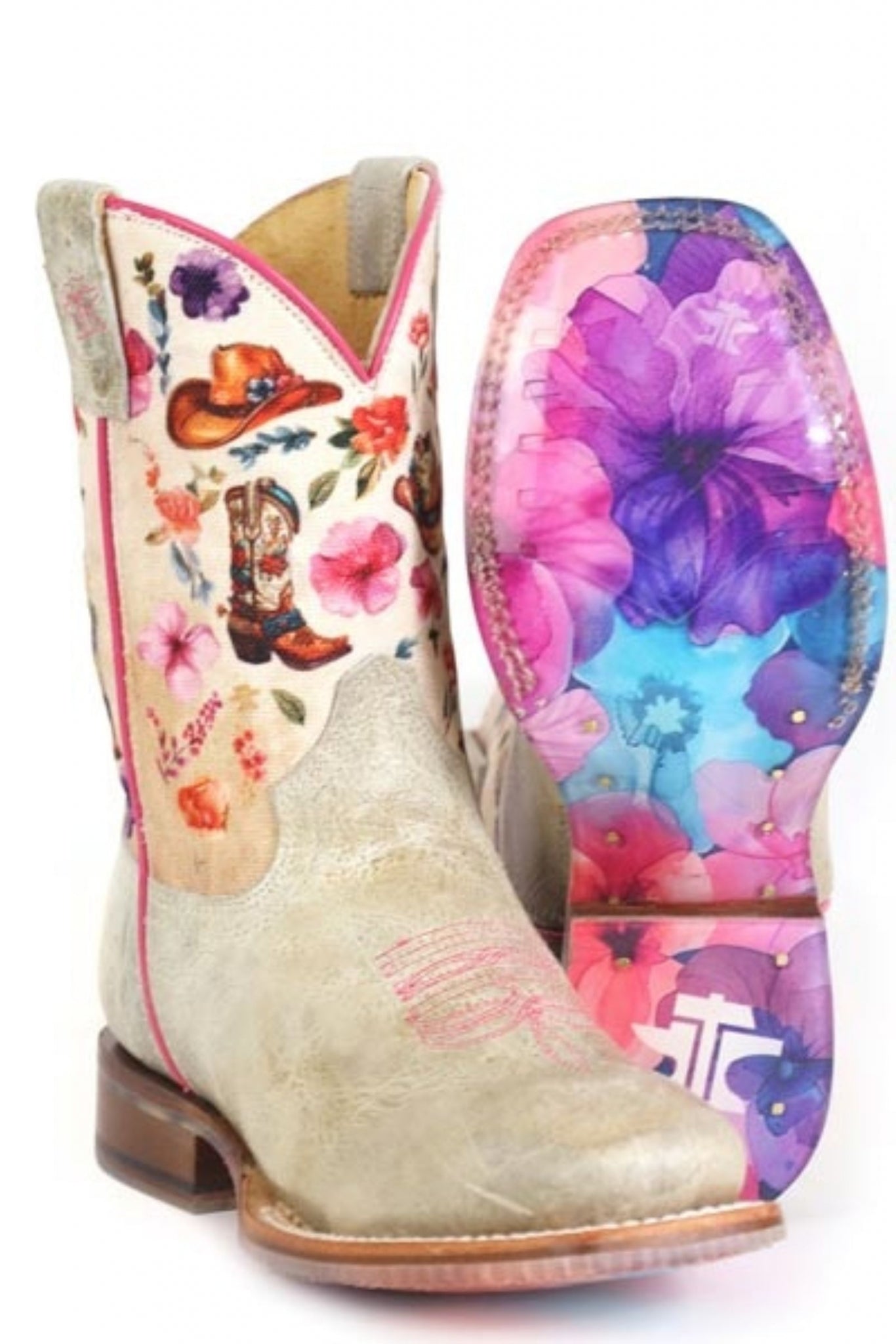 Tin Haul Little Kids Lets Go Cowgirl Square Toe Boots