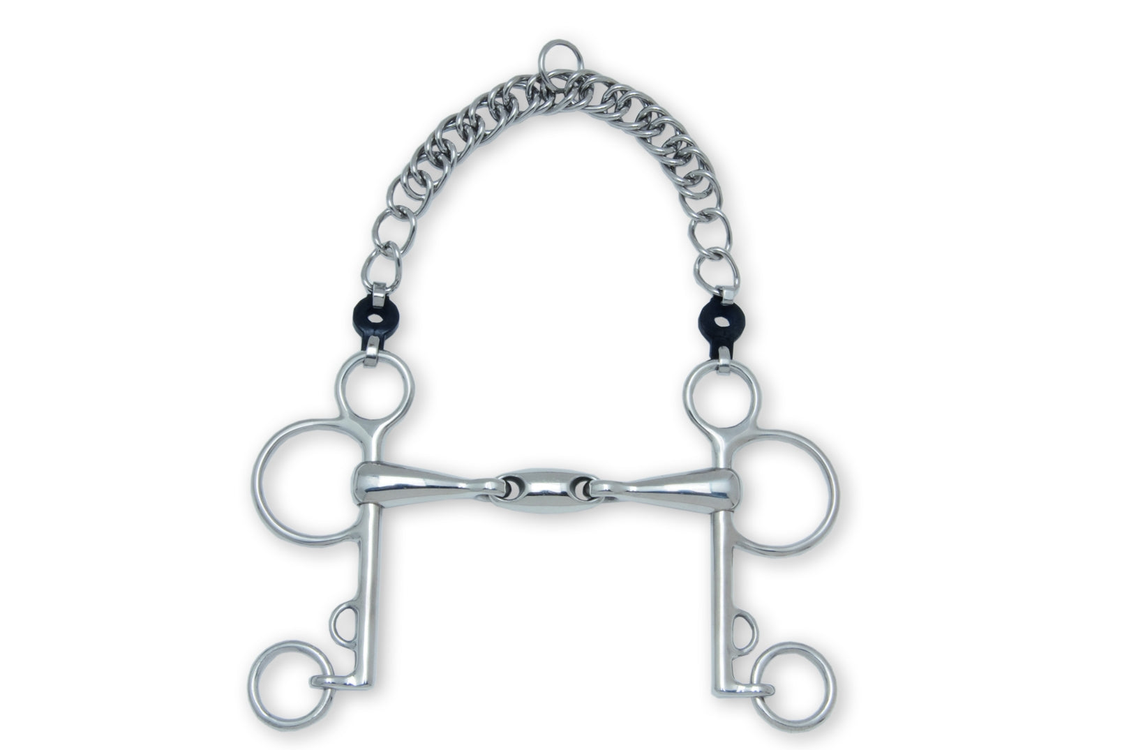 Metalab Double Jointed 20 MM Oval Link Pelham with Curb Chain