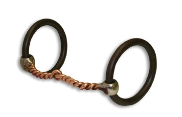 Professionals Choice Bob Avila Copper Twist Ring Snaffle Bit