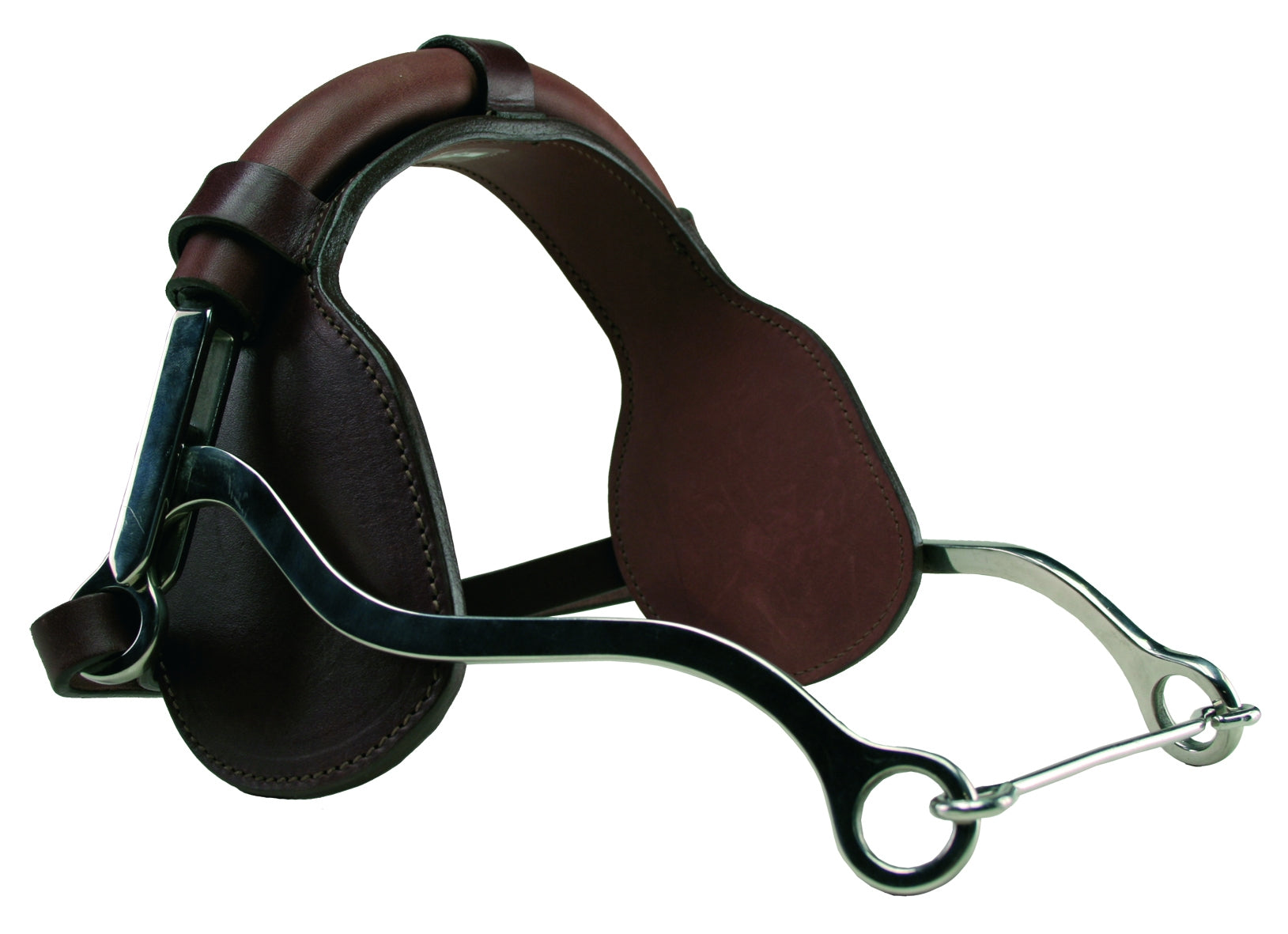 Metalab Stainless Steel Hackamore with Leather Padded Noseband