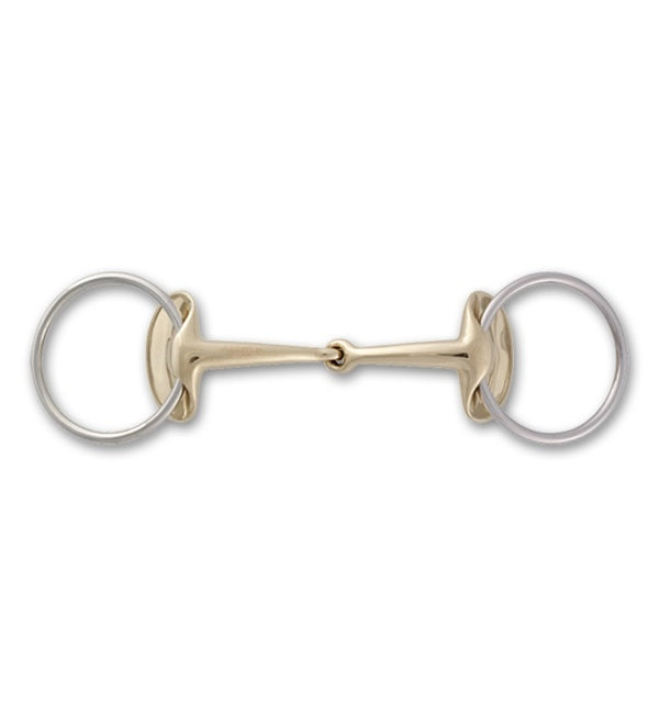 Stubben Steeltec Golden Wings Single Joint Snaffle