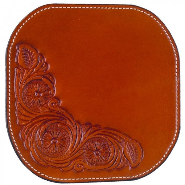 Circle Y Shaped Floral Tooled Breast Collar