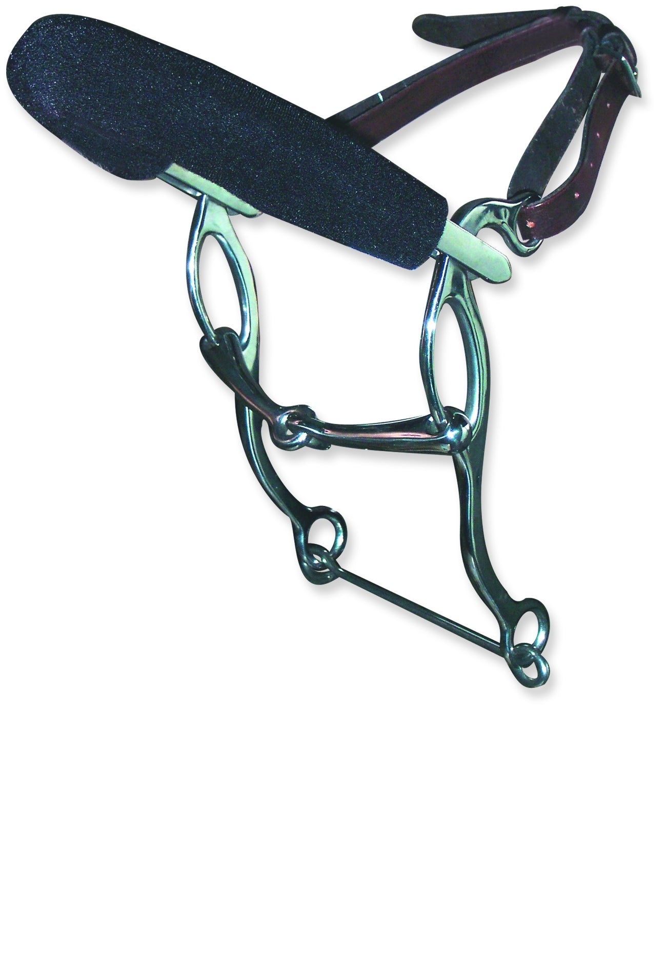 Metalab Stainless Steel American Hackamore with Solid Jointed Gag